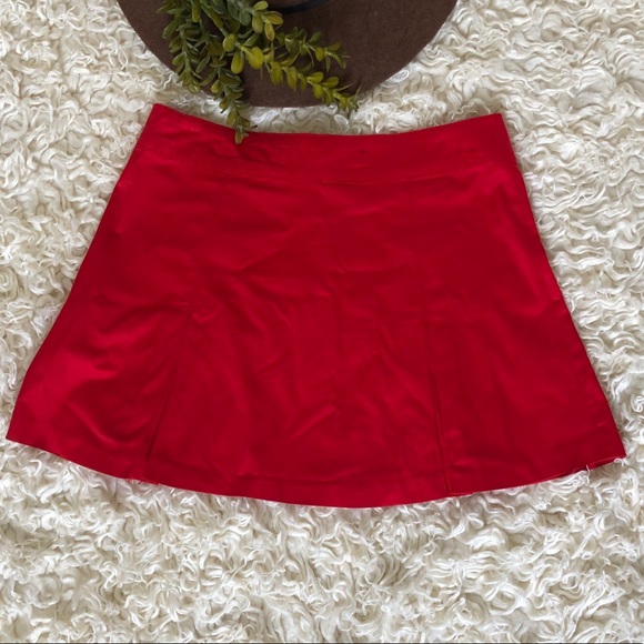 NWOT Red Button Up Pleated Skirt - Picture 5 of 6